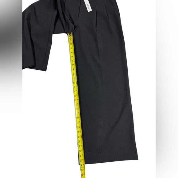 Chico’s Pleated Trouser Pants Sz 8 Gray Wide Leg Career High Rise Business NWT - Picture 5 of 9